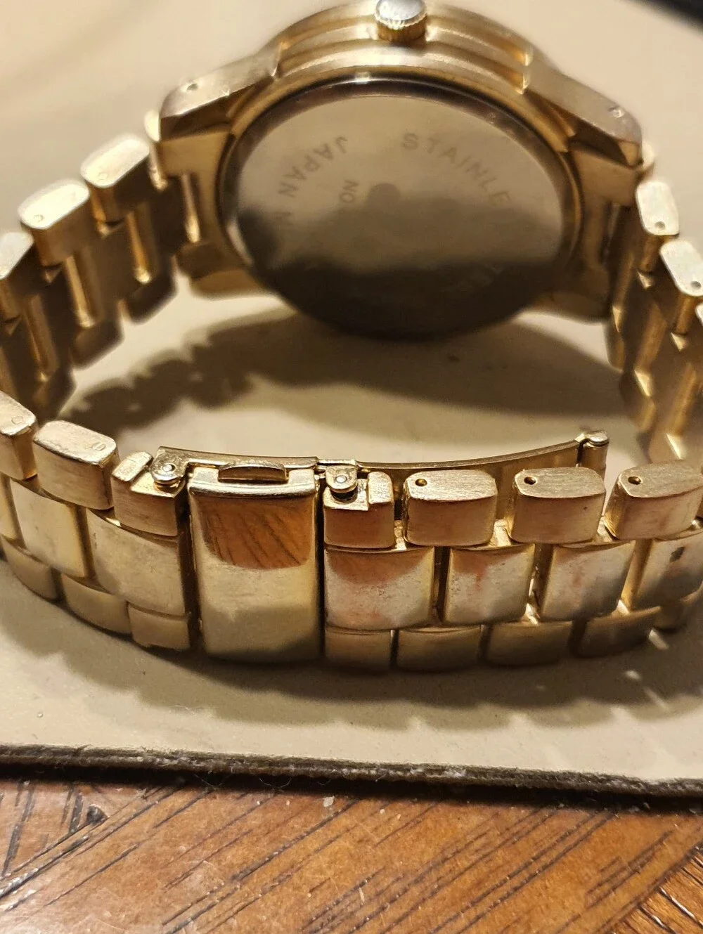 10/$20 Charming Charlie Goldtone/Blue Stainless Steel Men's Watch
